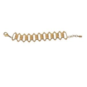 ZADA Gold-Tone Geometric Link Bracelet